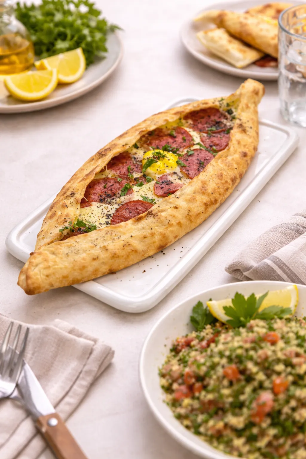 Pide - Savoury Lamb, Chicken, Sucuk & Cheese, Peynirli