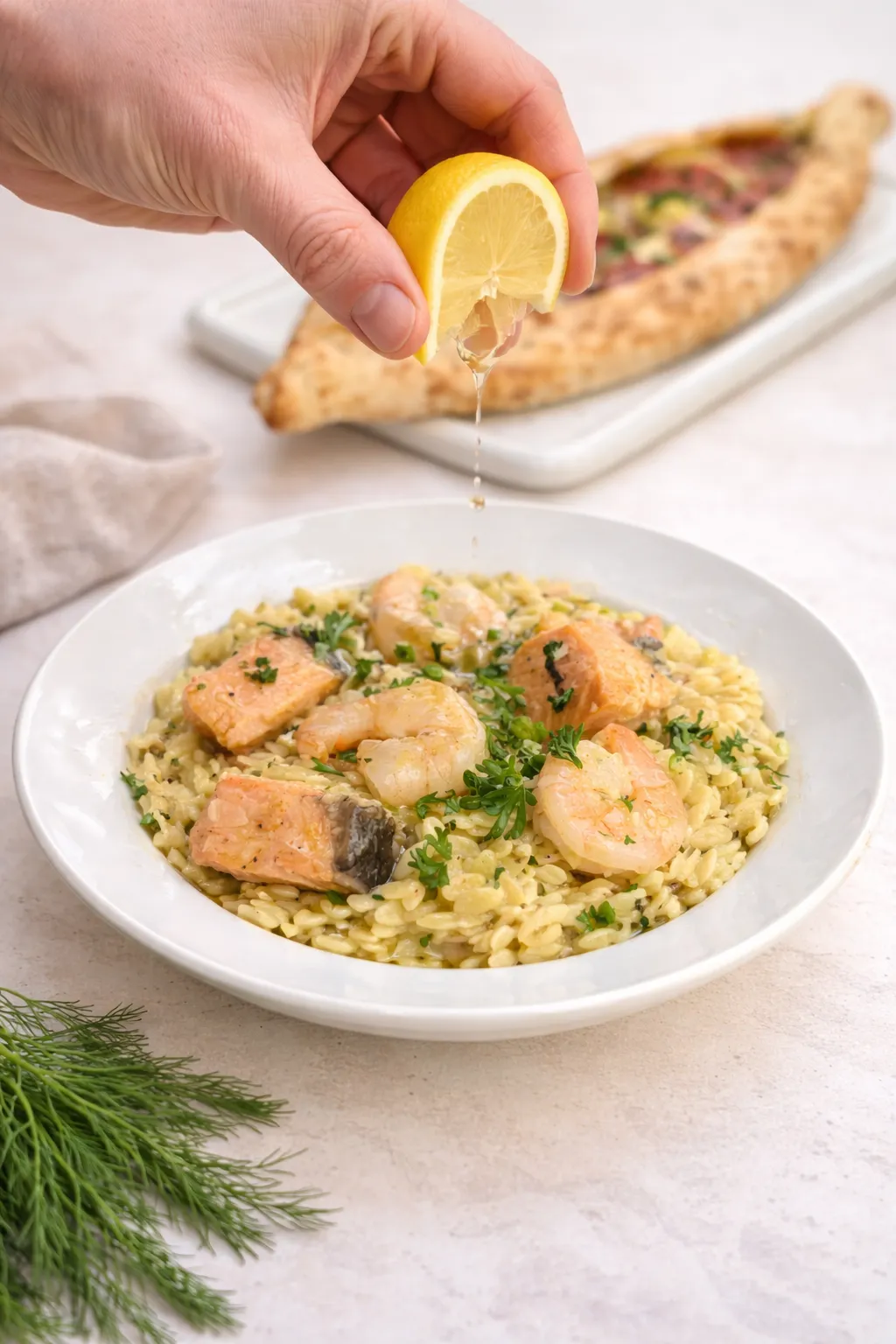 Seafood Orzo