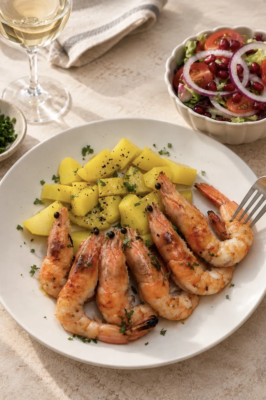 Seared Prawns