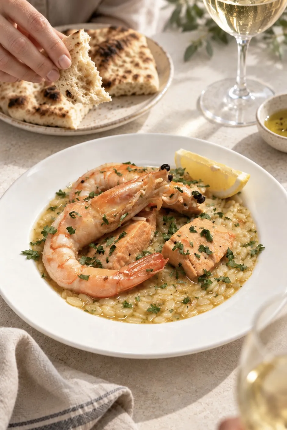 Seafood Orzo