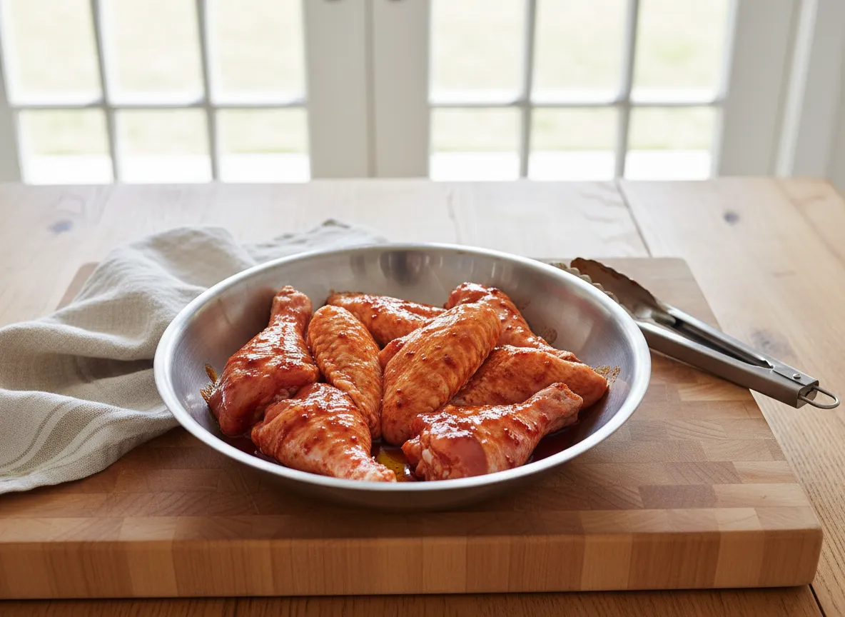 Kanat - Fresh chicken wings in tomato and sun-dried bell pepper marinade