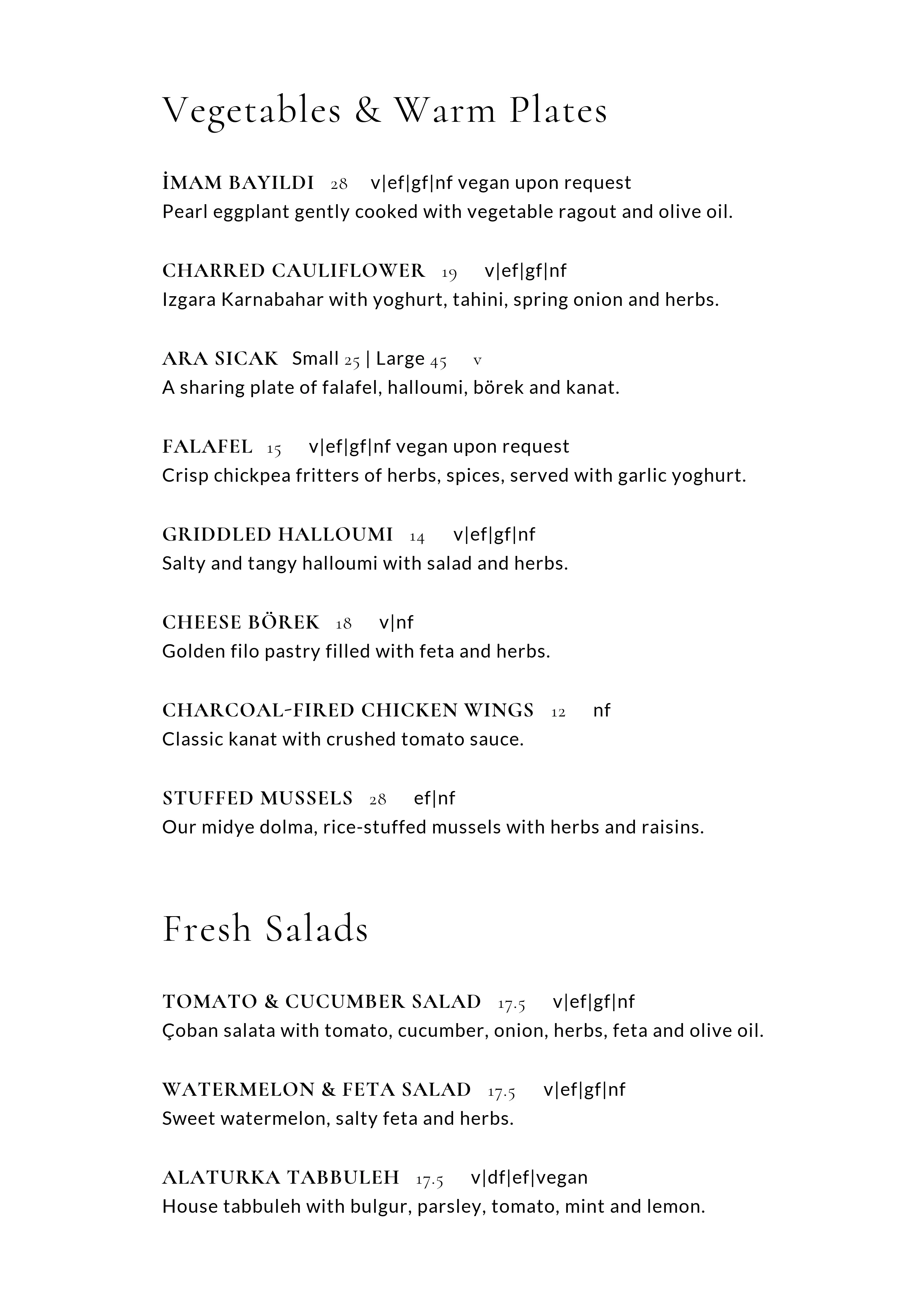 Alaturka Menu Page 3
