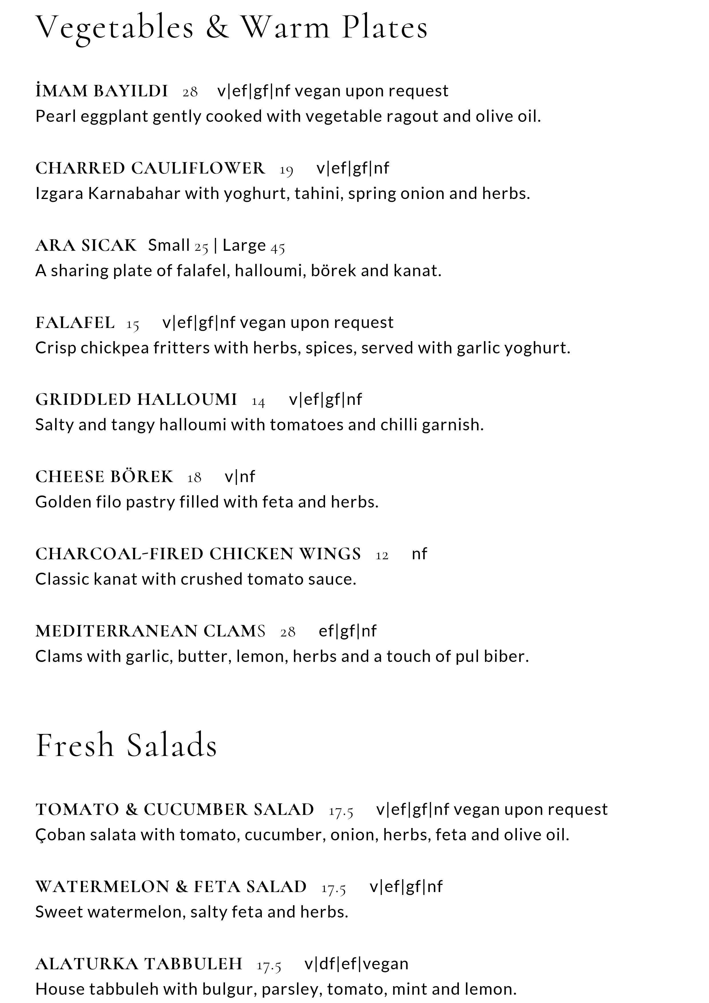 Alaturka Menu Page 3