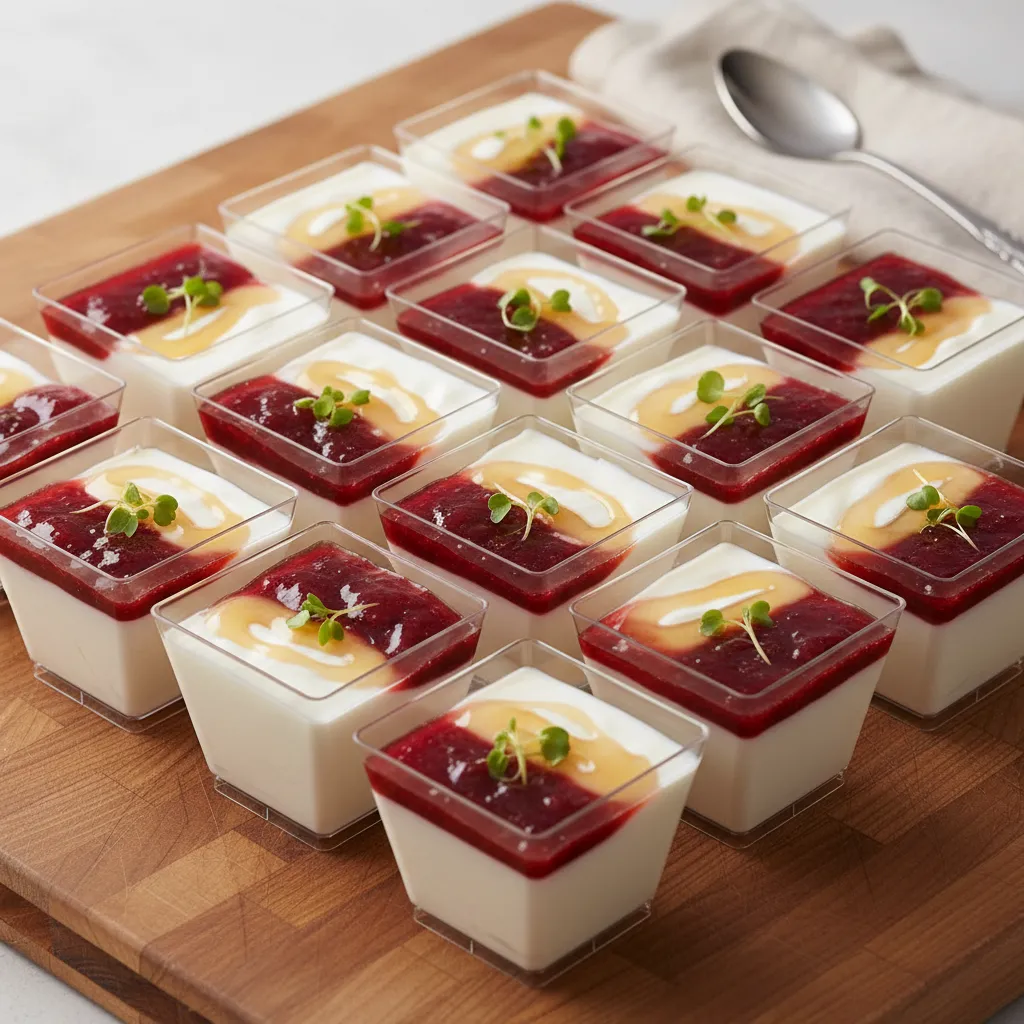 Red Fruit Kremali Yogurt - Turkish yogurt with berry compote in verrines